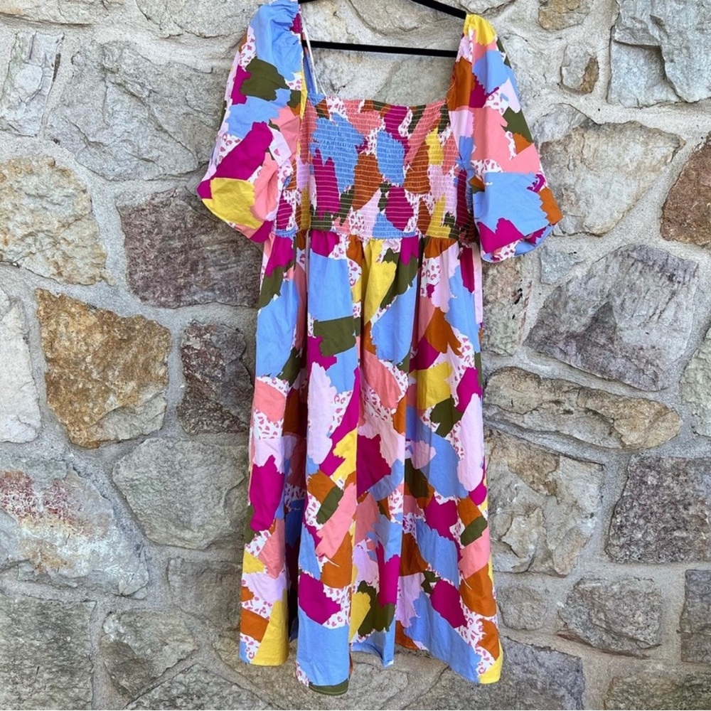 Eloquii elements smocked bodice dress size 22